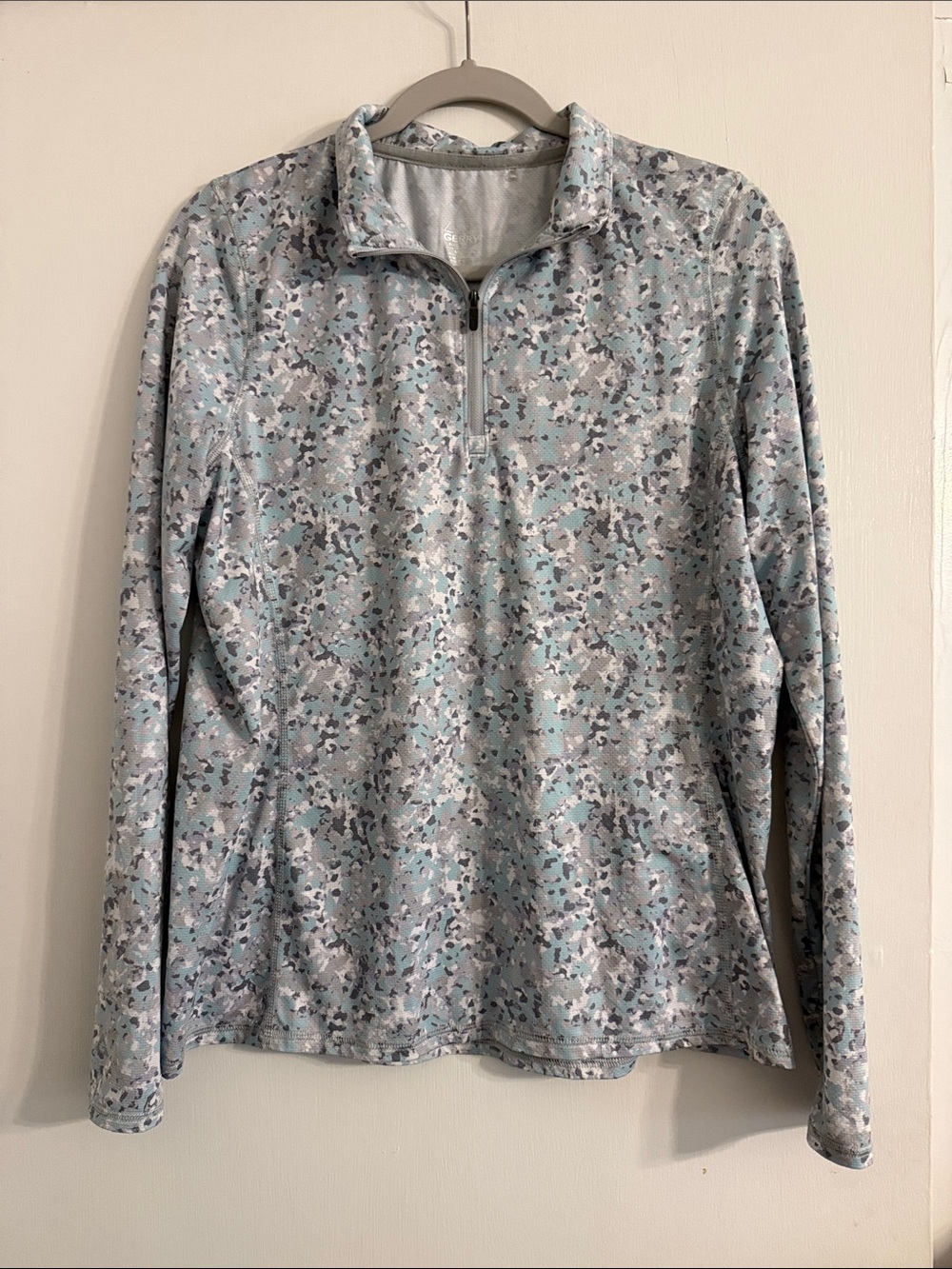 Gerry Light Blue & Gray Speckled Quarter-Zip Pullover